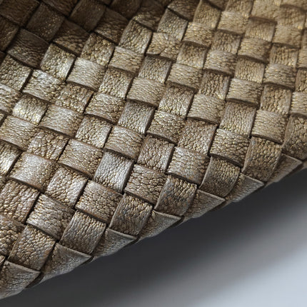 Bottega Veneta Cabat PM Intreccio Leather Tote Bag Gold 32cm