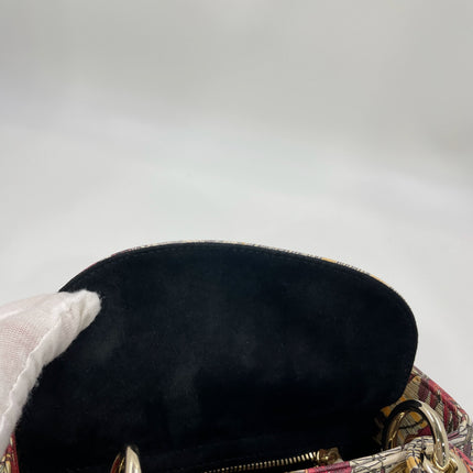 Lady Dior Mini Embroidered Phoenix Cloth Multicolor Handbag