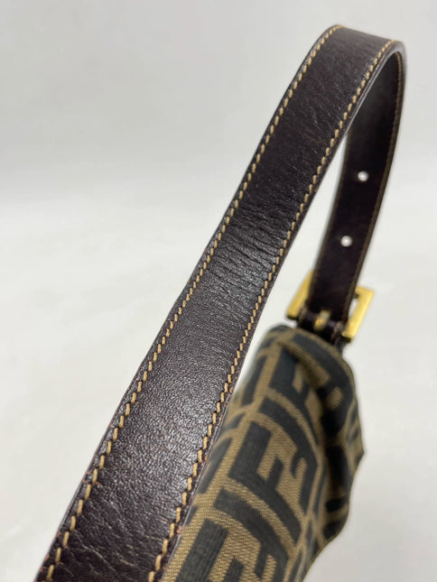 Sold Fendi Baguette Classic Zucca Print Monogram Gold-tone Hardware