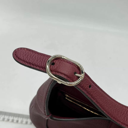 Gucci Jackie 1961 Small Burgundy Grained Leather Shoulder Bag