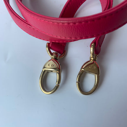 Sold Lady Dior Medium Bag Fuchsia Cannage Lambskin Leather Gold-tone Hardware