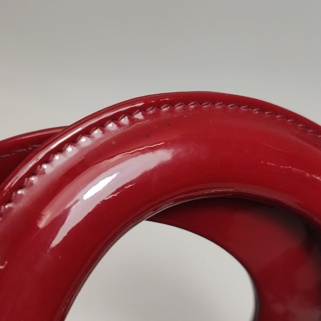 Lady Dior Mini 2019 Red Burgundy Patent Leather Gold Hardware Suede Interior Chain Strap