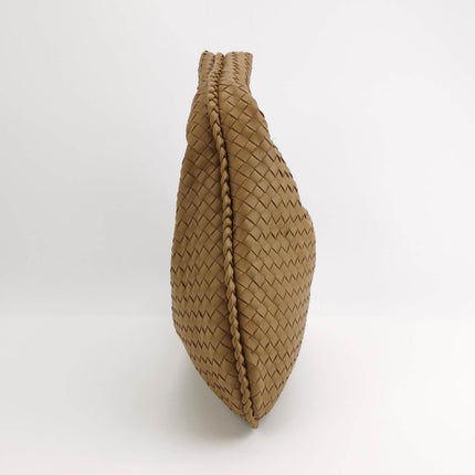Sold Bottega Veneta Intrecciato Hobo Bag Medium Beige Lambskin leather