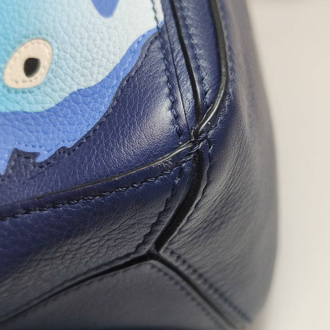 Loewe x Howl's Moving Castle Studio Ghibli Calcifer Puzzle Belt Bag Small Navy