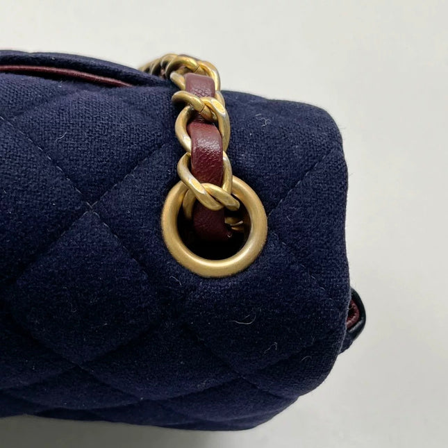 Chanel Classic Flap Mini Métiers d'Art Paris-Hamburg 2018 Wool Nautical Charms