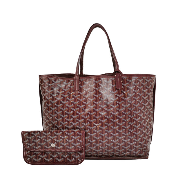Goyard Anjou PM Medium Tote Burgundy Reversible Leather Lining-Luxbags