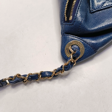 Chanel Belt Bag Navy Shiny Calfskin Skin Leather Gold-tone Hardware