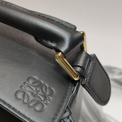 Loewe x Suna Fujita Lemur Puzzle Edge Small Black Leather Crossbody Bag