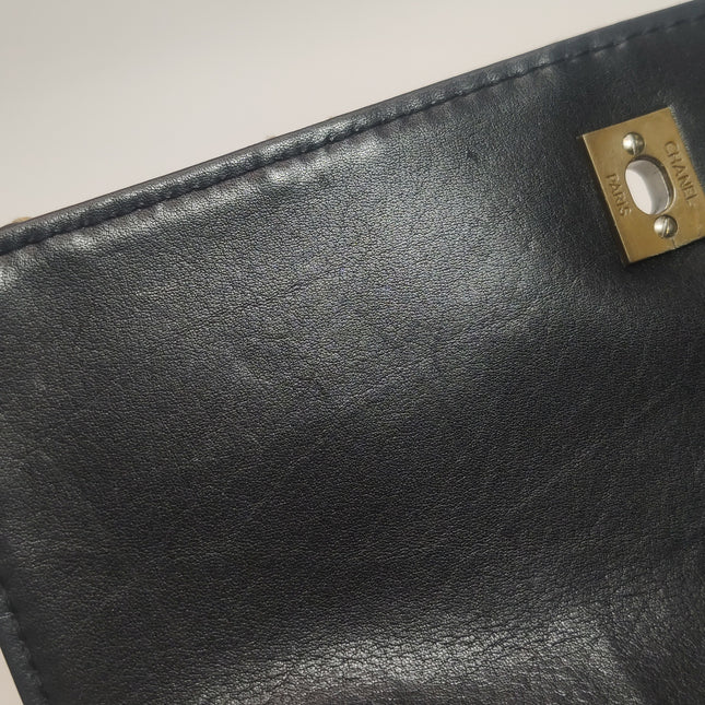 Chanel Wild Stitch Flap Black Leather with Stitching Detail 2000-2002