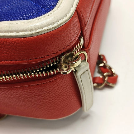 Chanel Filigree Medium Vanity Case Tricolor Caviar Leather, 2018-2019