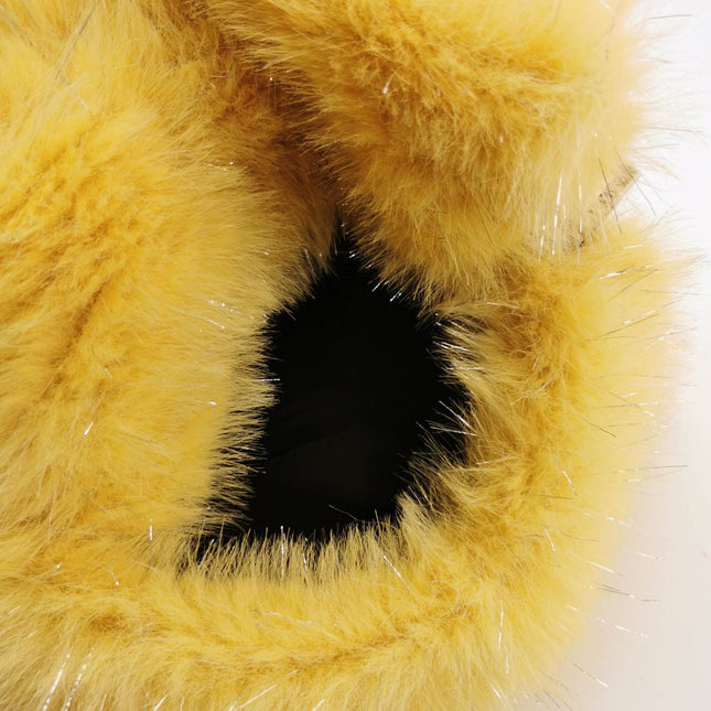 Sold Fendi Baguette Yellow Furry Shoulder Bag