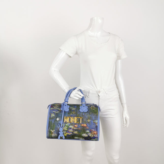 Louis Vuitton x Jeff Koons Speedy 30 Monet Water Lilies Top Handle Bag
