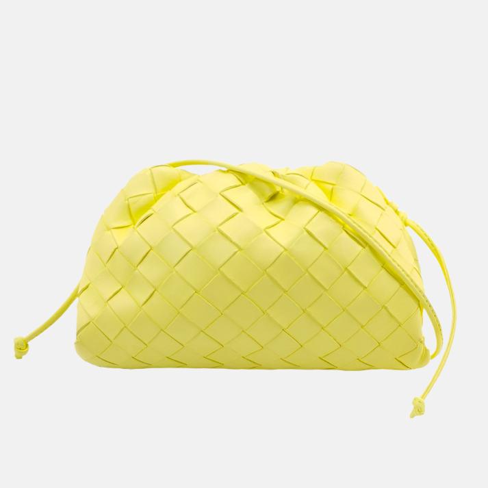 Bottega Veneta Pouch Mini Leather Lemon Yellow-Luxbags