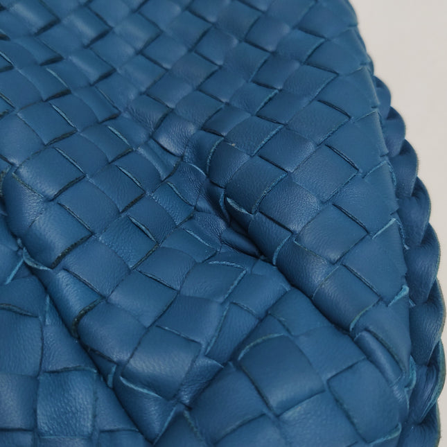 Bottega Veneta Belly Hobo Intrecciato Blue Navy Leather Maxi 50cm