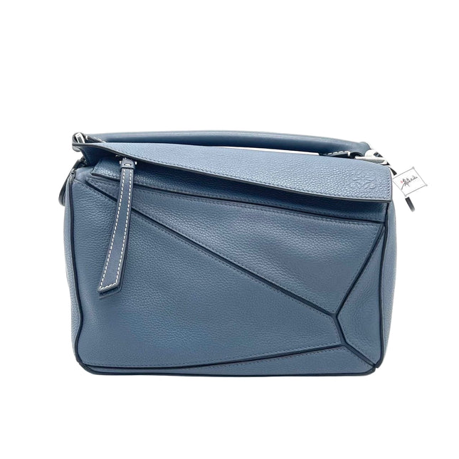 Loewe Puzzle Small Navy Grained Calfskin Leather Bag-Luxbags