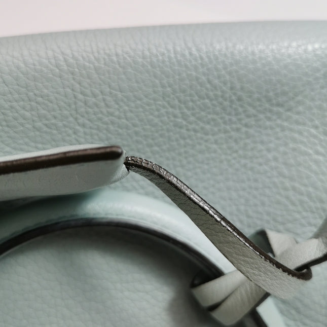 Loewe Amazona 29 Blue Leather Elephant Lock Silver-tone Hardware