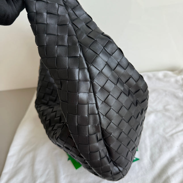 Bottega Veneta Jodie Small Black Lambskin Leather Silver Hardware