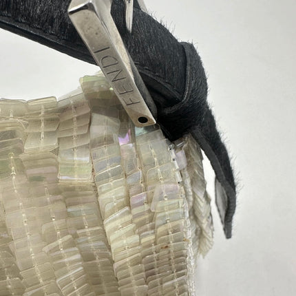 Sold Fendi Baguette Gold Translucent Sequins with Pony-style Leather Strap