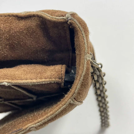 Chanel 2.55 Flap Bag Vintage Chocolate Bar 1997 Medium Suede Brown