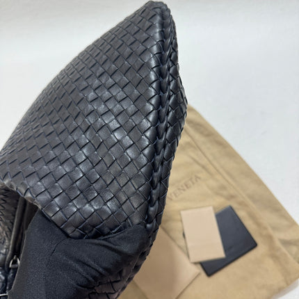 Sold Bottega Veneta Intrecciato Hobo Bag Medium Black Lambskin leather 40cm