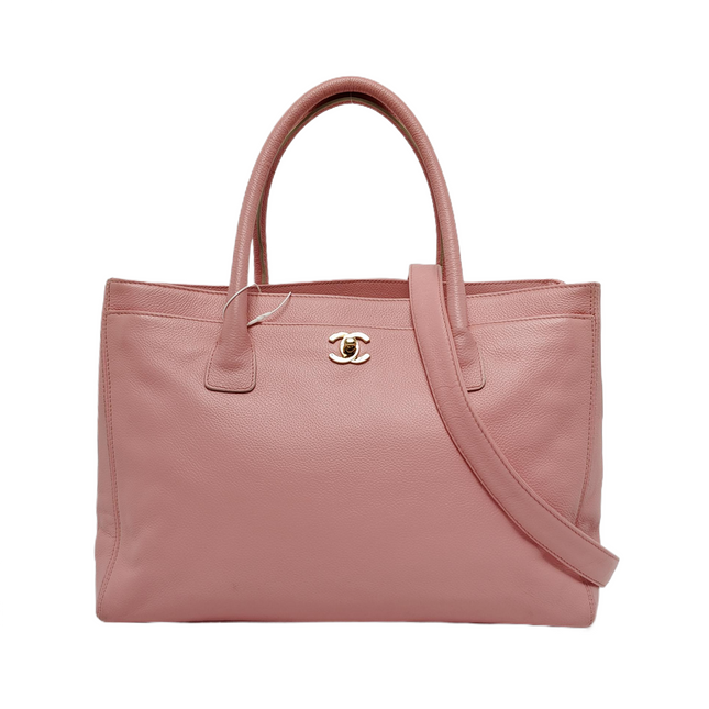 Chanel Cerf Executive Pink Caviar Leather Handbag Gold Hardware With Strap-Luxbags