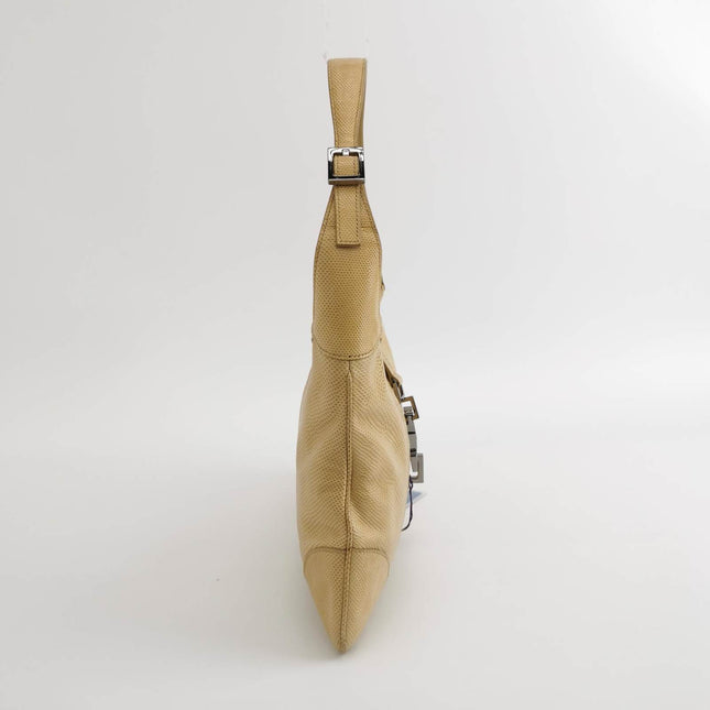 Sold Gucci Jackie Vintage Yellow Gold Exotic Lizard-skin Leather Shoulder Bag