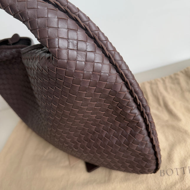Bottega Veneta Hobo Bag Large Milk Chocolate Brown Lambskin leather 47cm