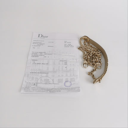 Lady Dior Mini Gold Calfskin Leather with Crystals Gold Hardware 2020