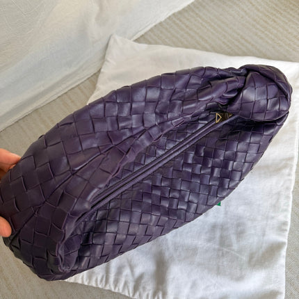 Bottega Veneta Jodie Small Purple Intrecciato Leather Gold Hardware