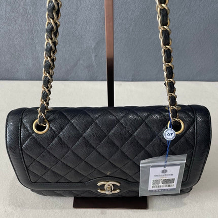 Chanel Paris Limited Medium Black Caviar Leather Gold Hardware 2015-16