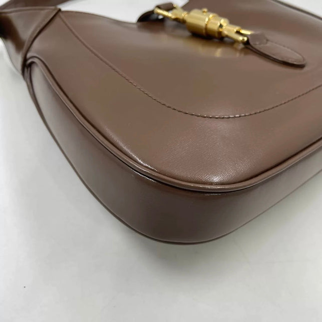 Gucci Jackie 1961 Small Brown Smooth Leather Bag