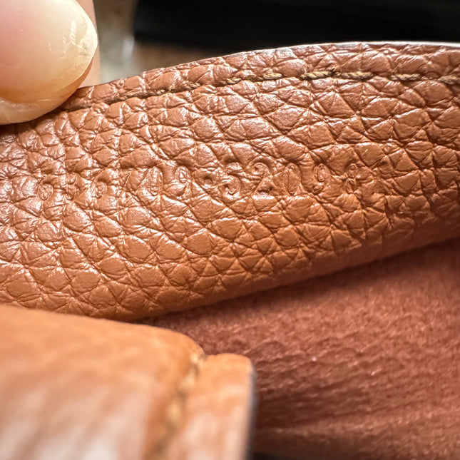 Gucci Jackie 1961 Tan Brown Pebbled Leather Bag Small