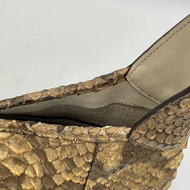 Gucci Jackie Vintage Camel Python Leather Rare