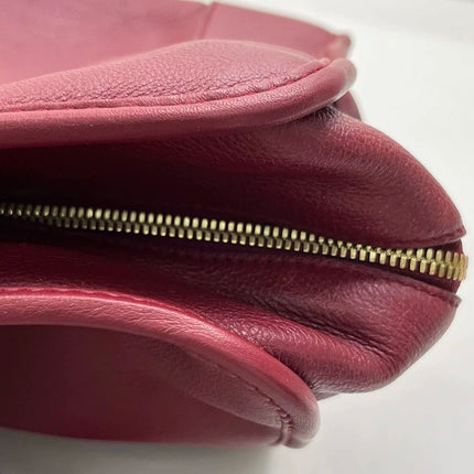 Loewe Amazona 36 Medium Burgundy Leather Dragon Lock Gold-tone Hardware