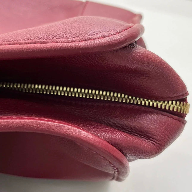 Loewe Amazona 36 Medium Burgundy Leather Dragon Lock Gold-tone Hardware