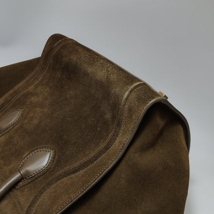 Celine Phantom Mini Dark Brown Suede Leather 30cm