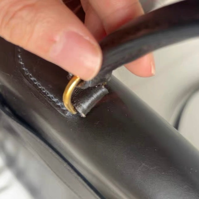 Hermes Kelly 32 Sellier Dark Chocolate Brown Box Leather Gold Hardware 1988