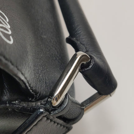 Loewe Puzzle Small Black Smooth Leather White Logo With Metal Feet 2016