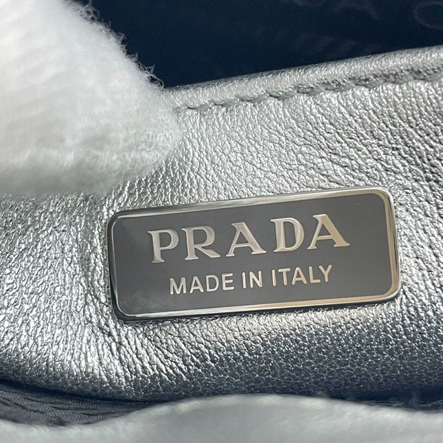 Sold Prada Cleo Flap Silver Leather Shoulder bag