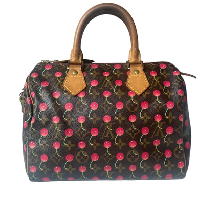 Sac bandoulière Louis Vuitton x Takashi Murakami Speedy 25 Cerises en Monogram