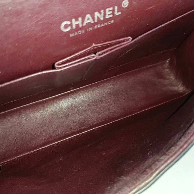 Chanel Timeless Classic Flap Medium Black Lambskin Leather Silver Hardware, 2009-2010