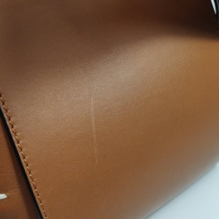 Loewe Hammock Small Brown Leather Knit Top Handle Crossbody Bag