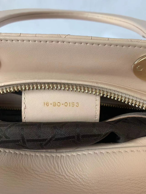 Sold Lady Dior Pink Cannage Leather Medium