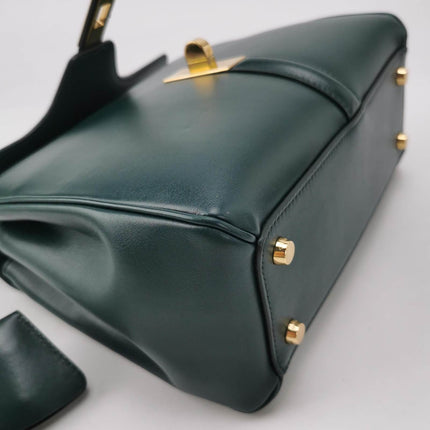 Sold Celine 16 Bag Small Dark Green Smooth Calfskin Leather