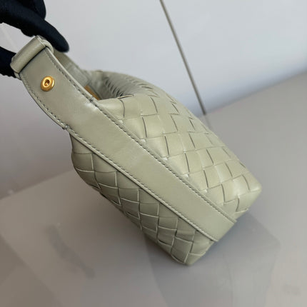Sold Bottega Veneta Mini Wallace Leather Green Travertine & Muse Brass