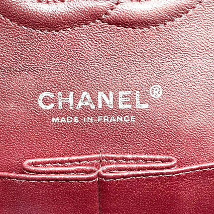 Chanel Timeless Classic Flap Medium 2009 Black Lambskin Leather Silver Hardware