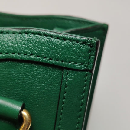 Gucci Diana Mini Green Leather Bag Bamboo Handle with Strap