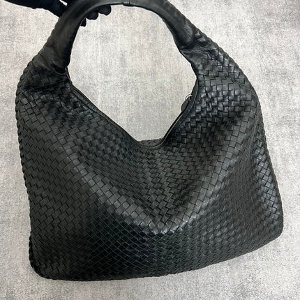 Bottega Veneta Veneta Hobo Maxi Black Leather 52cm