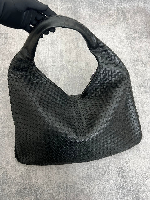 Bottega Veneta Veneta Hobo Maxi Black Leather 52cm