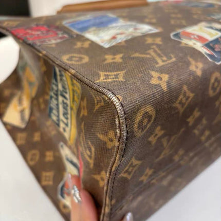 Louis Vuitton Voyage OnTheGo Large Brown Monogram Crossbody Tote Flight Mode